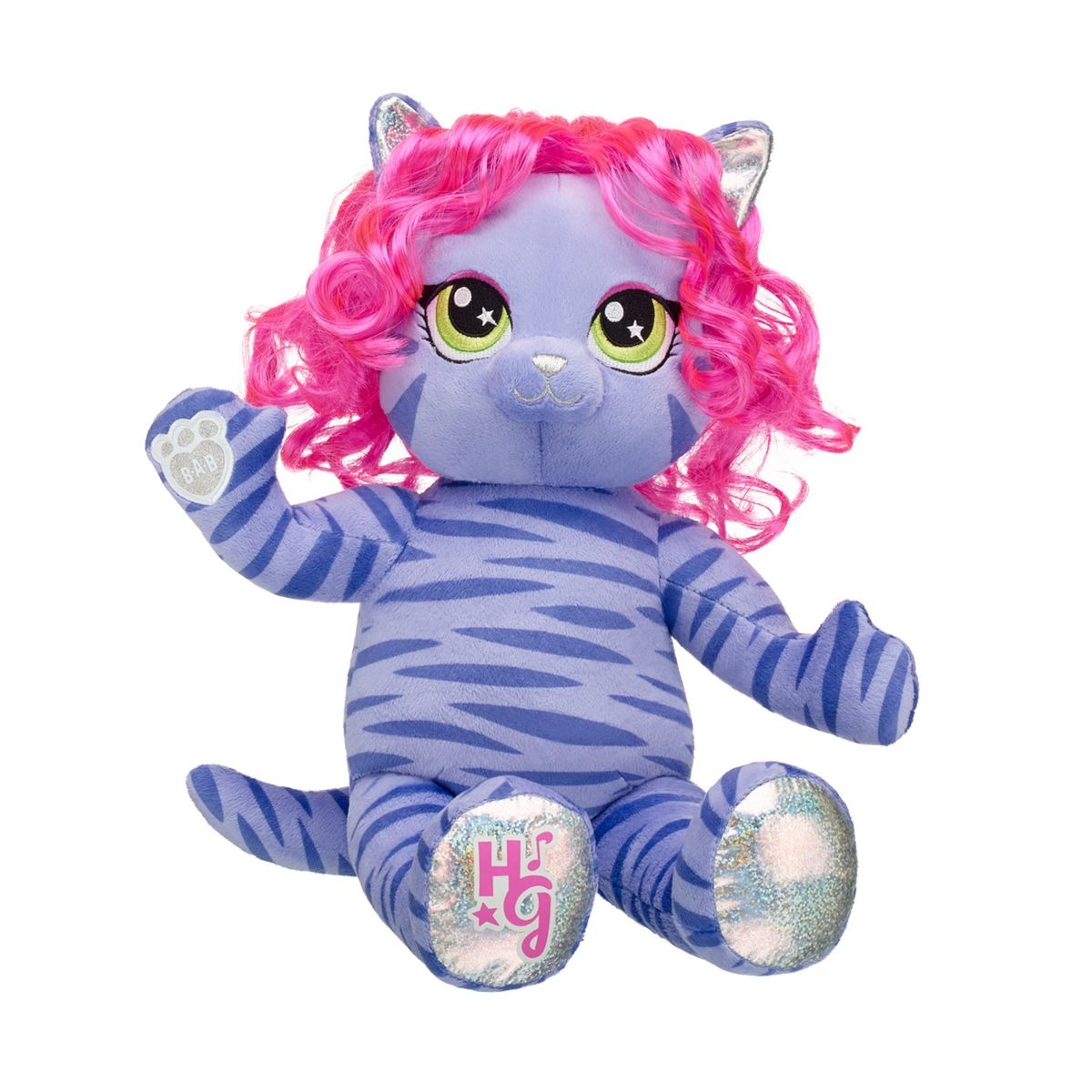 BUILD A BEAR - Peluche Build a Bear Teegan tigre morado Honey Girls
