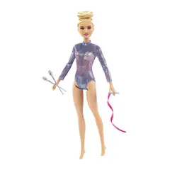BARBIE - MUÑECA PROFESIONALES - GIMNASTA RITMICA RUBIA
