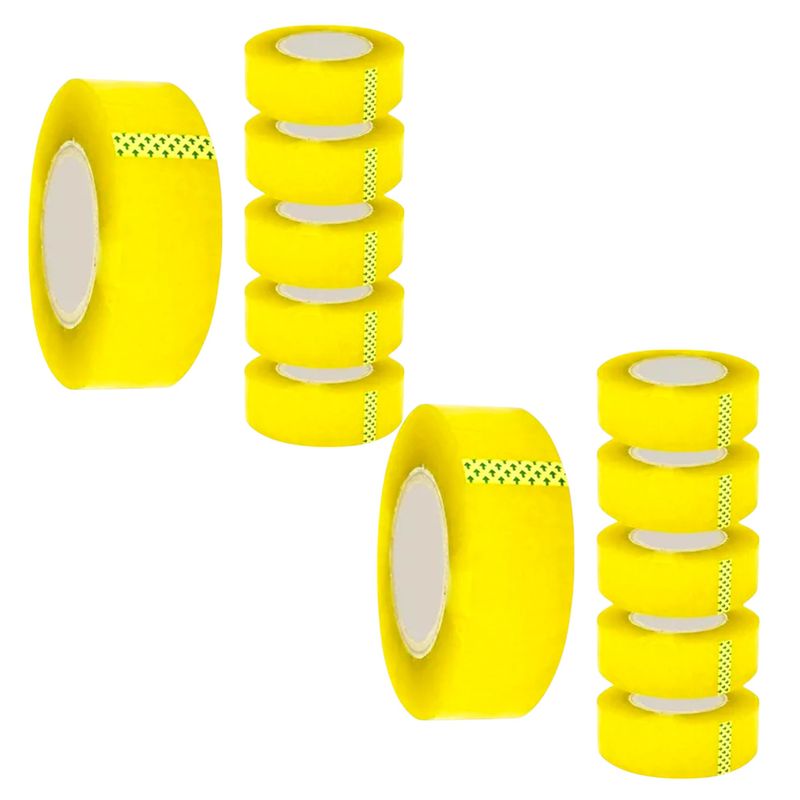 GENERICO - Pack 12x Cintas Embalajes Rollo 48mm300m