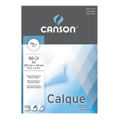 CANSON - Papel Vegetal O Calco A3 70gr 50 Hojas