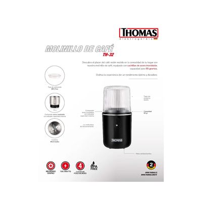 Imagen 2 del producto Molinillo de Café TH-32 55g 180W