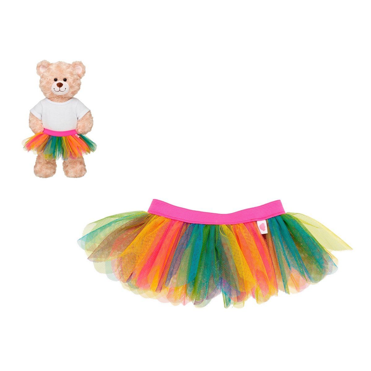 BUILD A BEAR - Tutú arcoíris Build A Bear brillo colección