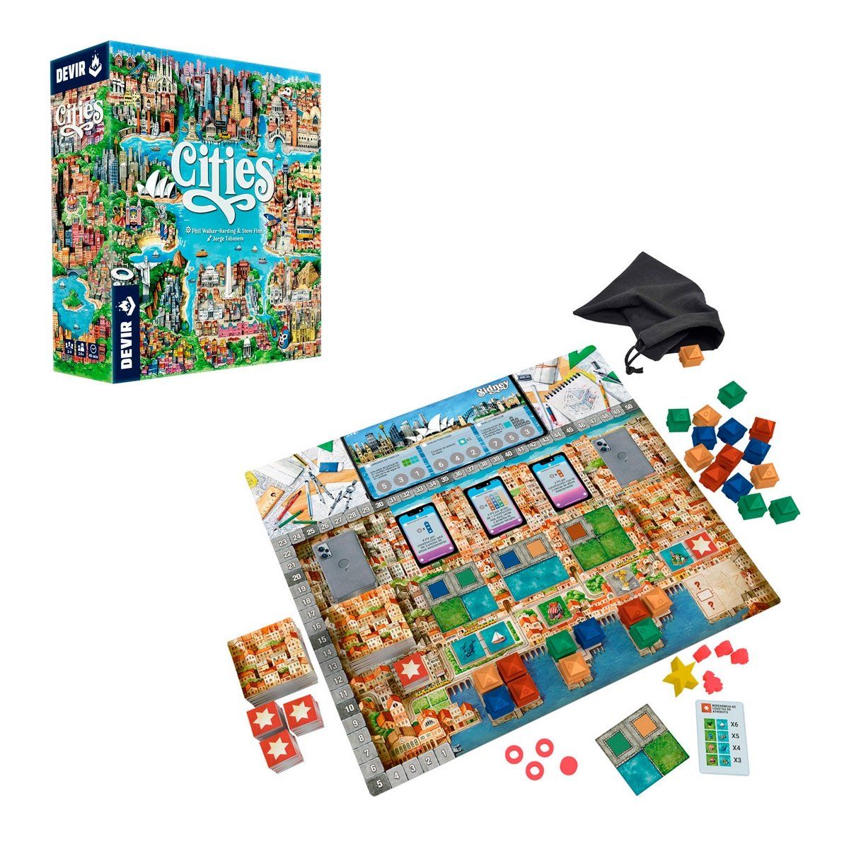 ANSALDO - Juego de mesa Cities 4 jugadores planificación urbana