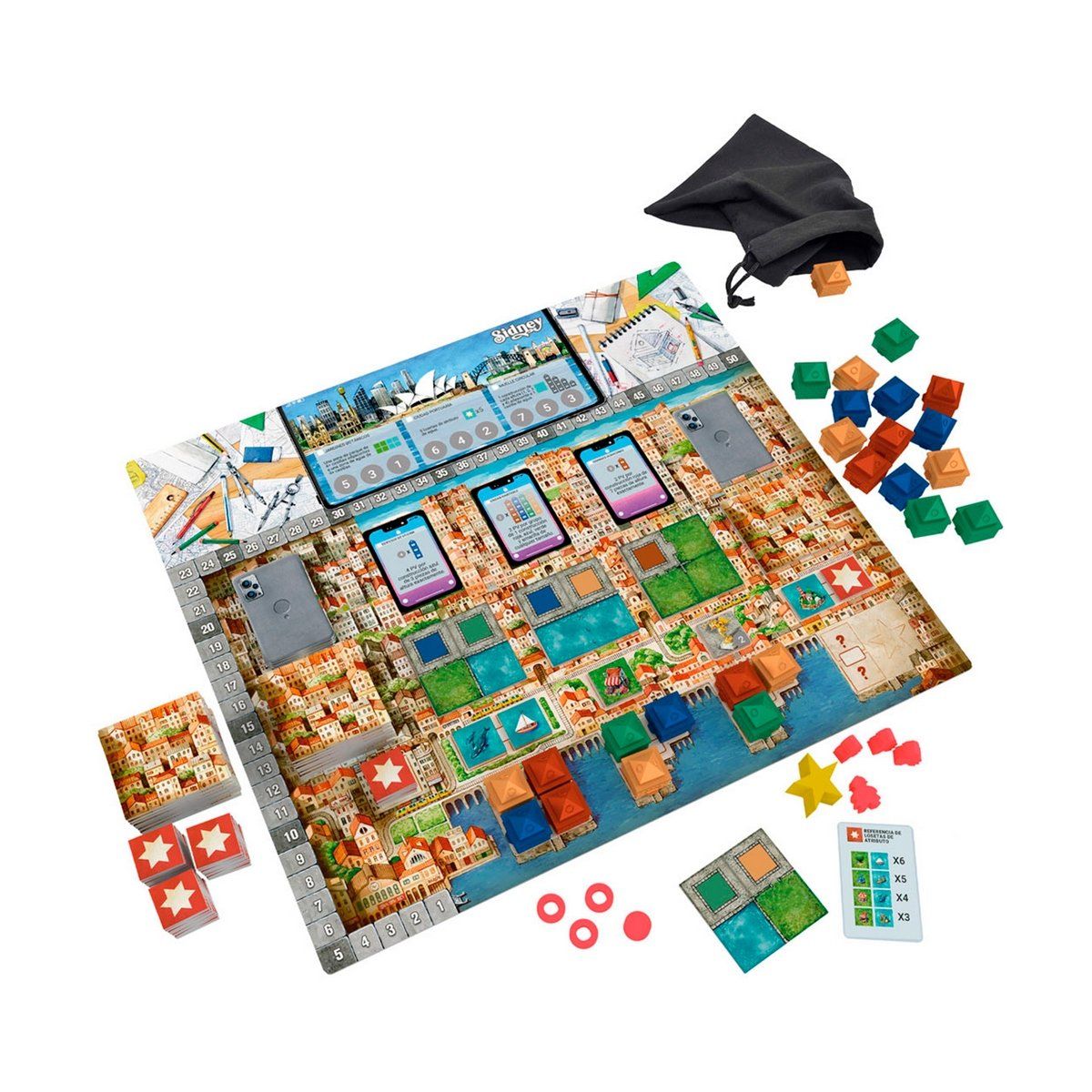 ANSALDO - Juego de mesa Cities 4 jugadores planificación urbana