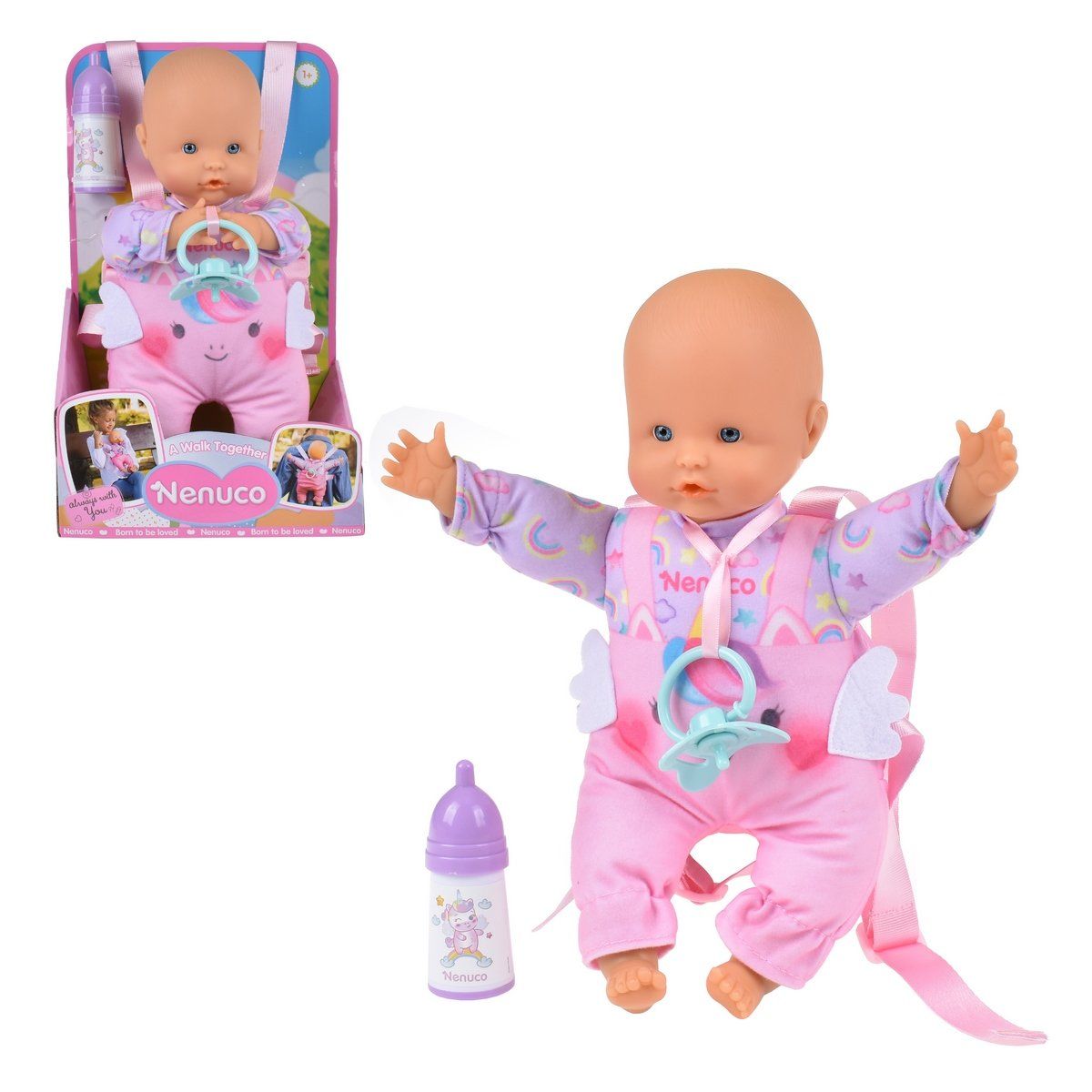 NENUCO - Muñeca Nenuco cuerpo suave para bebé con porta bebé