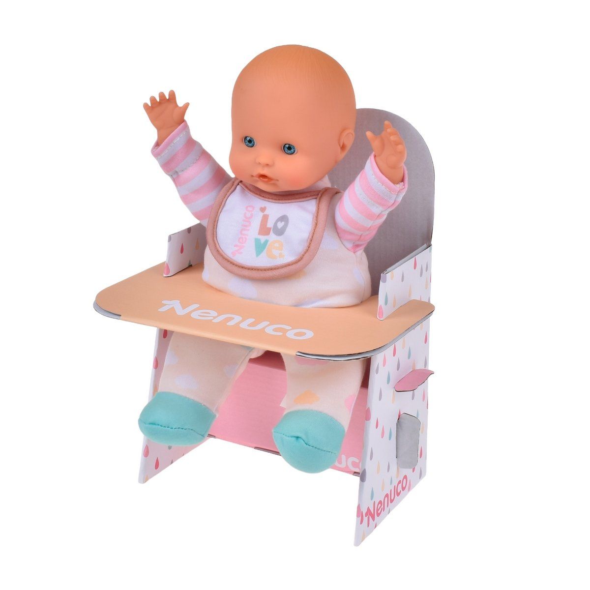 NENUCO - Muñeca Nenuco cuidado natural para bebé en sillita de comer