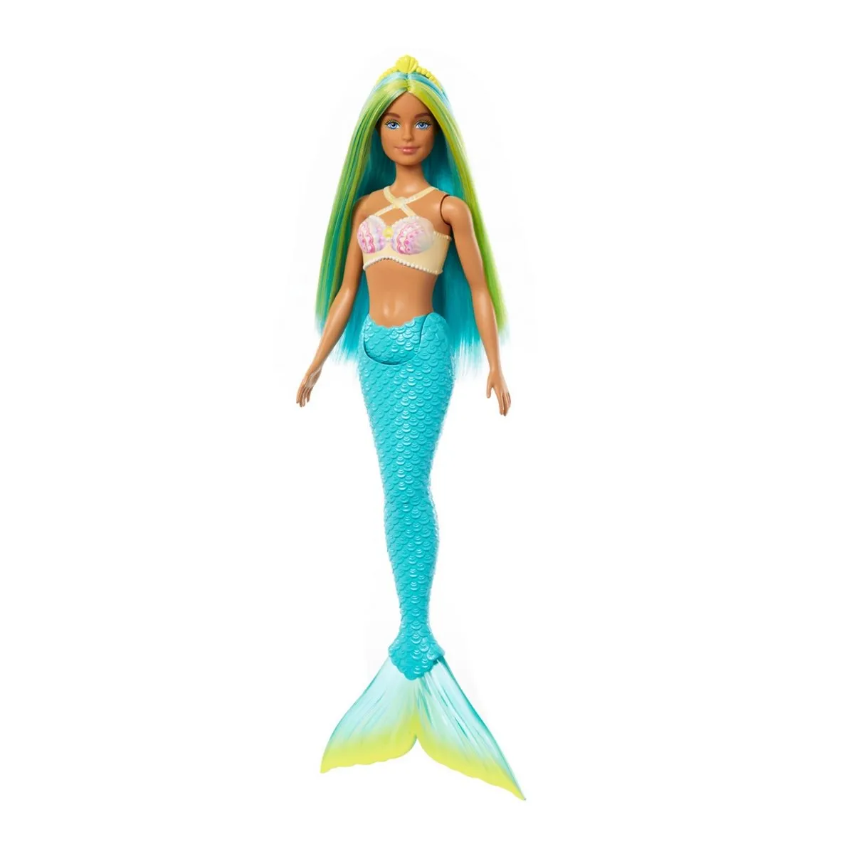 BARBIE - Muñeca Barbie sirena cabello de colores celeste