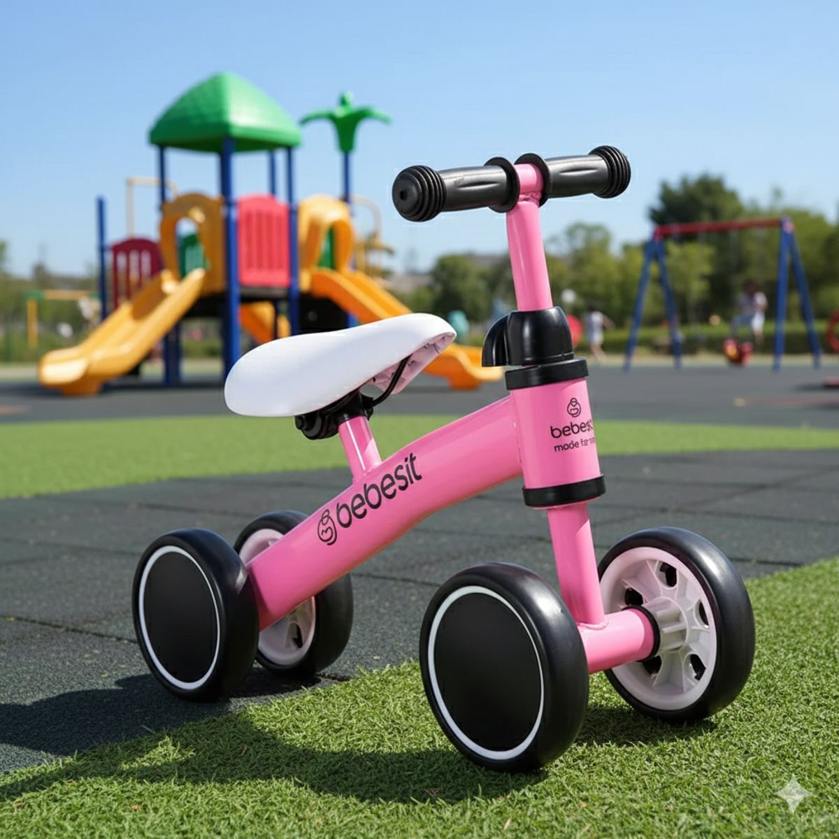 BEBESIT - Triciclo Correpasillos Aprendizaje 4 Ruedas XT02 Rosa Bebesit