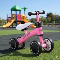 Triciclo Correpasillos Aprendizaje 4 Ruedas XT02 Rosa