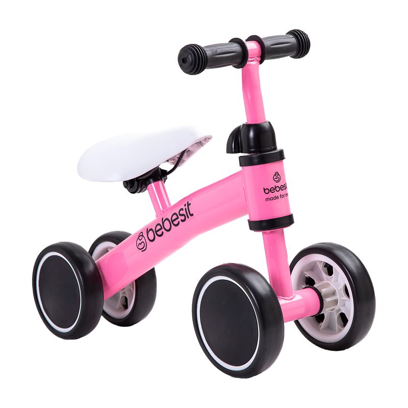 BEBESIT - Triciclo Correpasillos Aprendizaje 4 Ruedas XT02 Rosa Bebesit