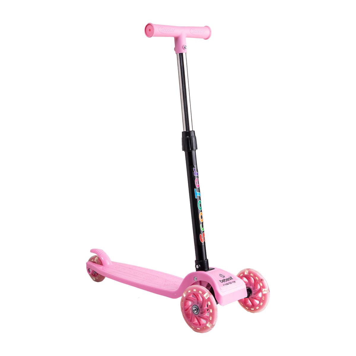 BEBESIT - Scooter Monopatín Niña Regulable Plegable XT03 Rosa Bebesit