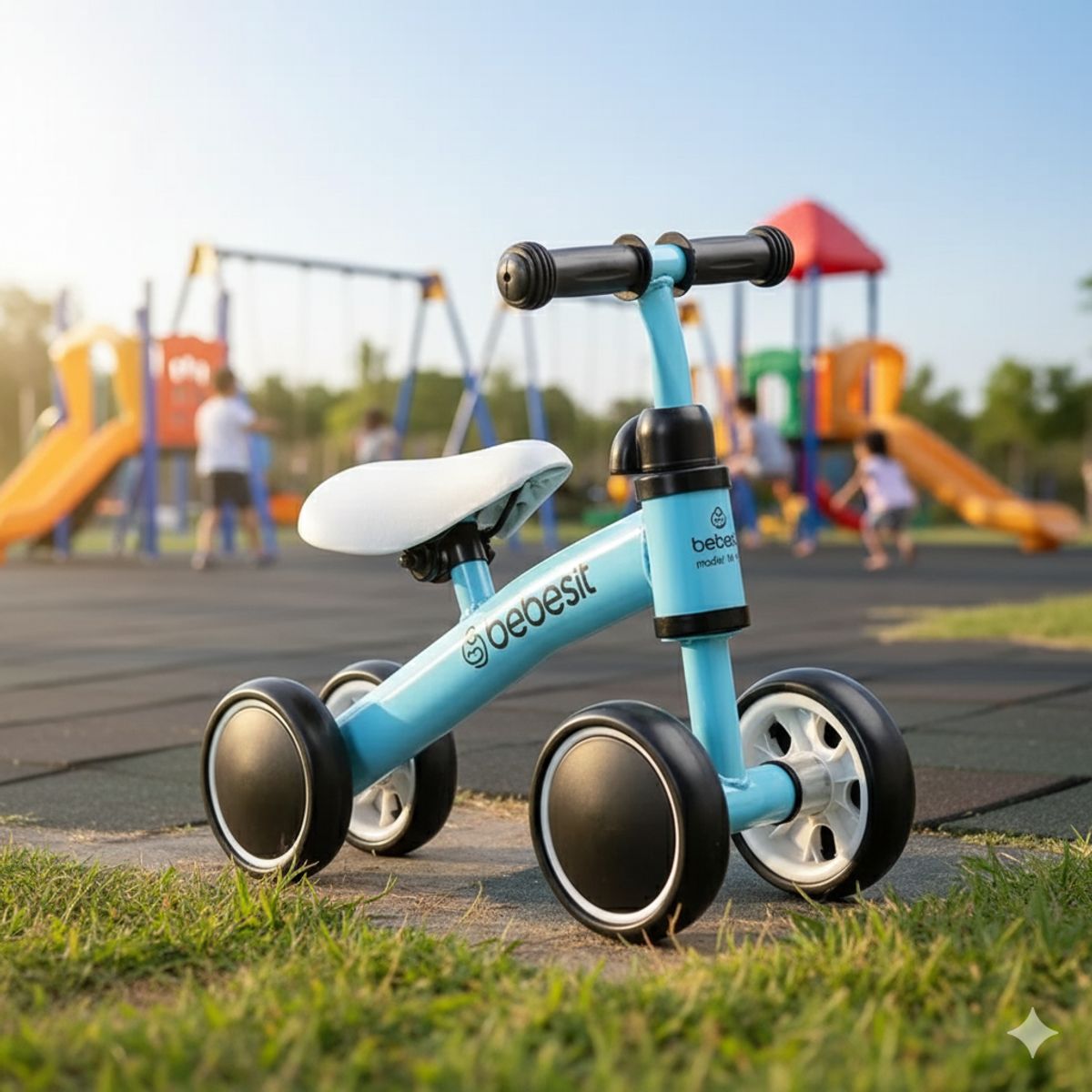 BEBESIT - Triciclo Correpasillos Aprendizaje 4 Ruedas XT02 Azul Bebesit