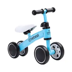 BEBESIT - Triciclo Correpasillos Aprendizaje 4 Ruedas XT02 Azul