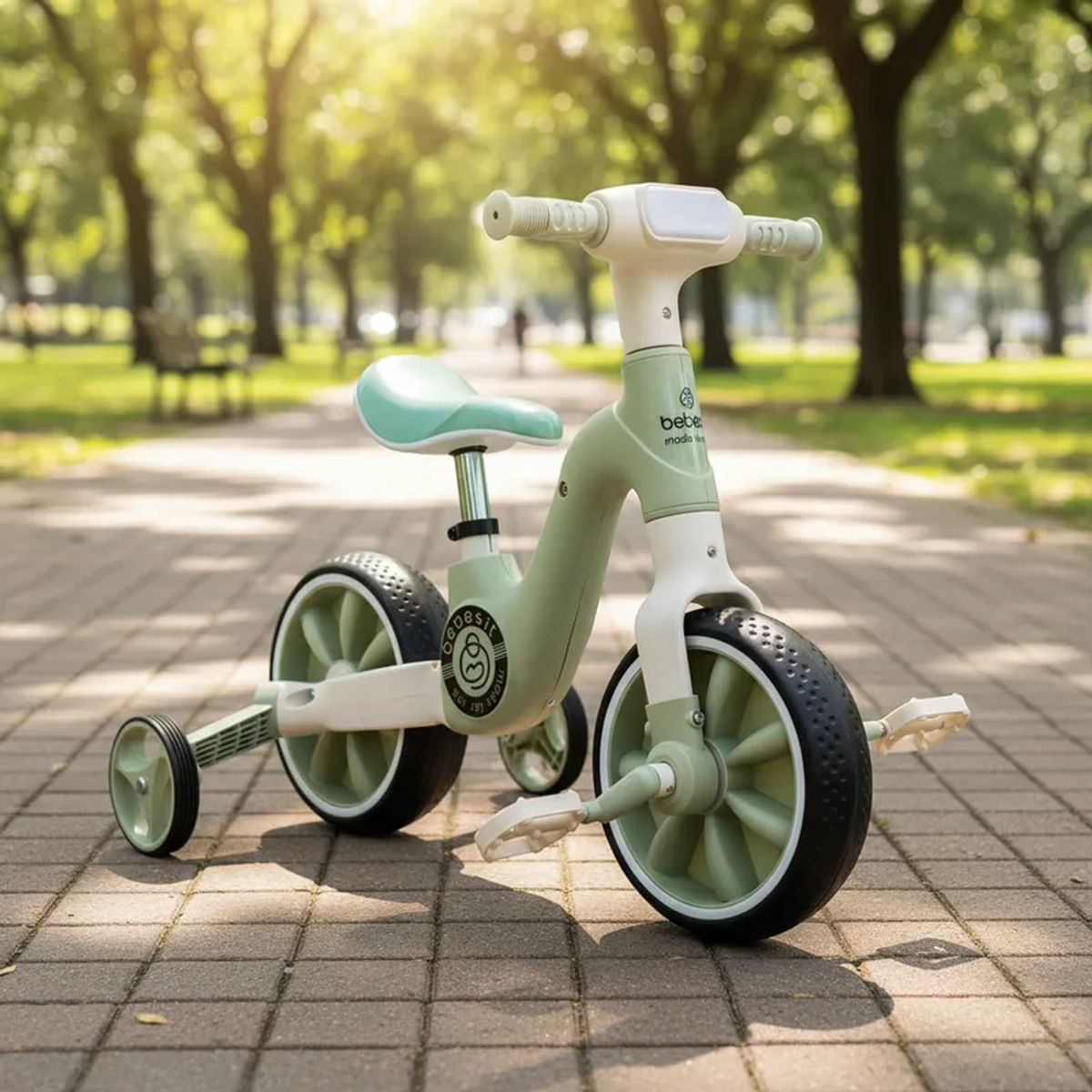BEBESIT - Triciclo Bicicleta Aprendizaje Pedales 2 en 1 XT05 Verde