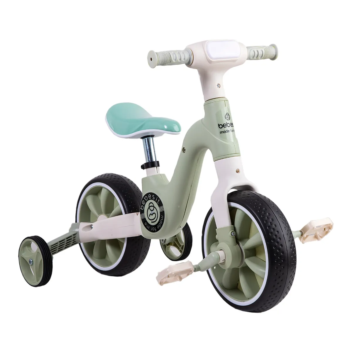 BEBESIT - Triciclo Bicicleta Aprendizaje Pedales 2 en 1 XT05 Verde