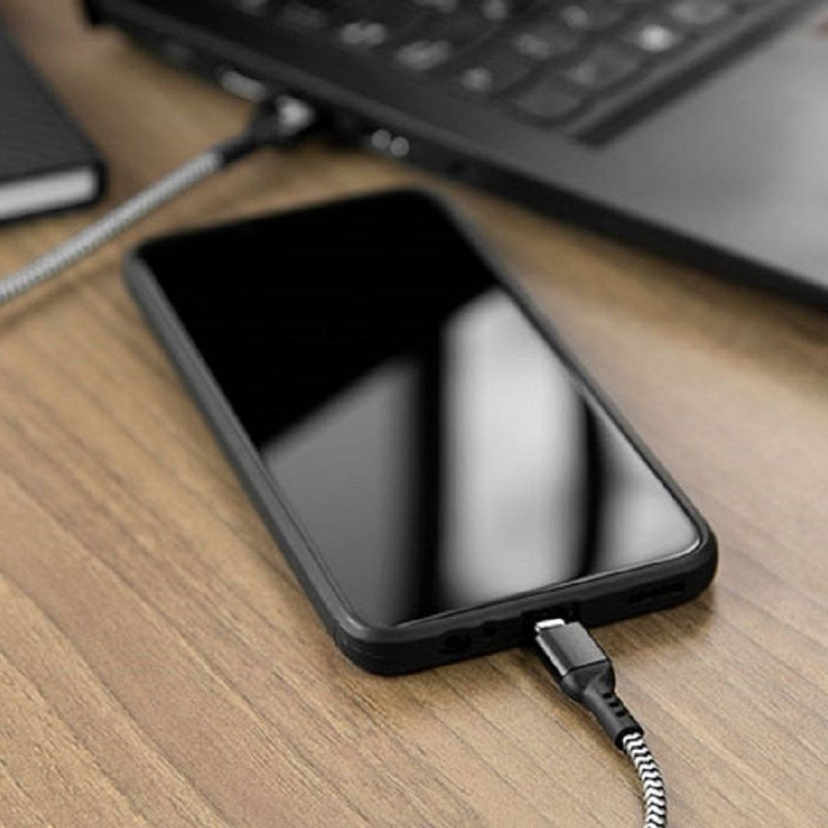 XTECH - Cable trenzado con conector Tipo C macho a USB 2.0 A macho