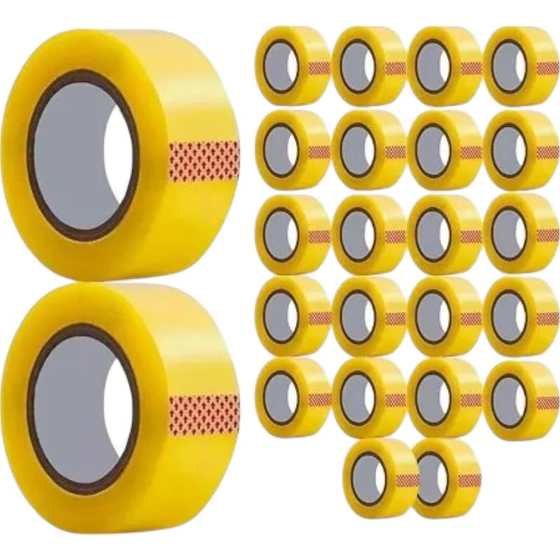 GENERICO - Pack 24 Cintas Embalajes Rollos 100 Mts 48mm Transparentes