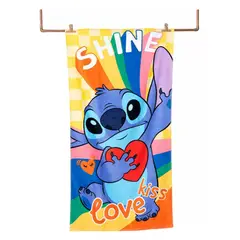 GENERICO - Toalla De Playa Stitch Kiss Love