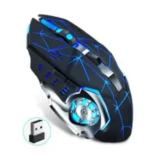 GENERICO - Mouse Gamer Inalámbrico Recargable Iluminado Rgb