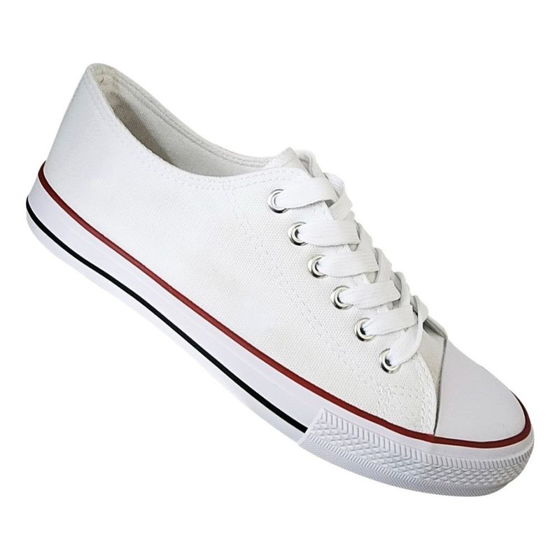 ZAPATOS Y ZAPATILLAS - Zapatilla Urbana De Lona mujer Casual - Blanca - 7074
