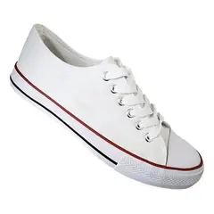 ZAPATOS Y ZAPATILLAS - Zapatilla Urbana De Lona mujer Casual - Blanca - 7074
