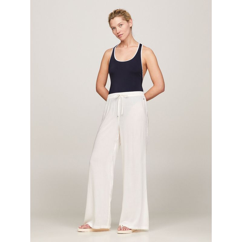 TOMMY HILFIGER - Pantalón Playa Essential Blanco Tommy Hilfiger