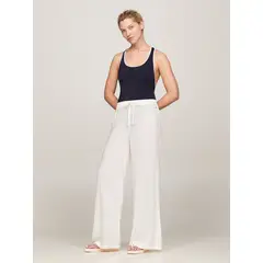 TOMMY HILFIGER - Pantalón Playa Essential Blanco
