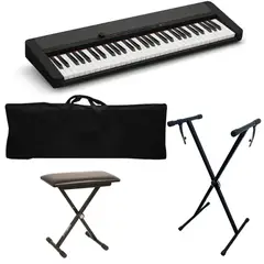 CASIO - Full Pack Teclado 61 Teclas CT-S1 Negro+Atril+Sillin+Funda