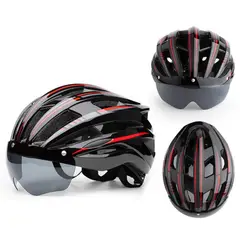 LUBABYCAS - Casco Bicicleta Con Mica Facial Magnética