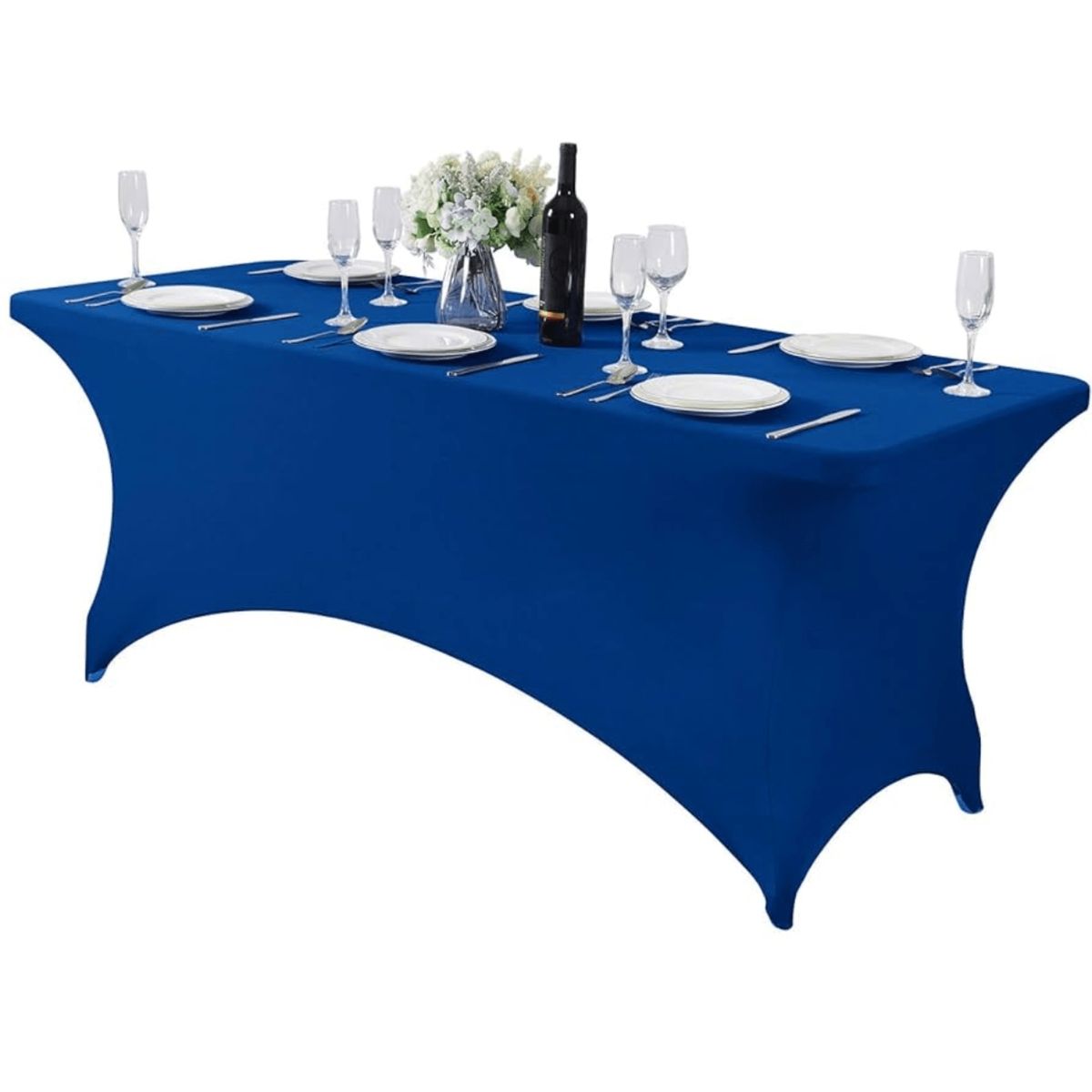 GENERICO - Funda Mantel Elástica Para Mesa De Evento Rectangular - Azul