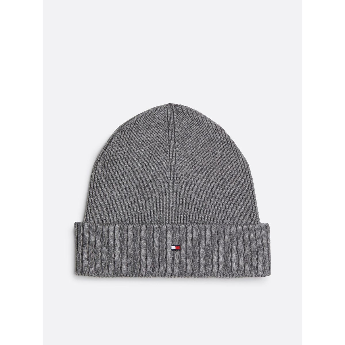 TOMMY HILFIGER - Gorro Solid Con Logo Gris Tommy Hilfiger