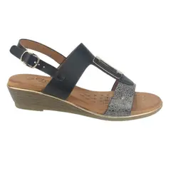 CHALADA - Sandalias Mujer Negro Casual Alba-7