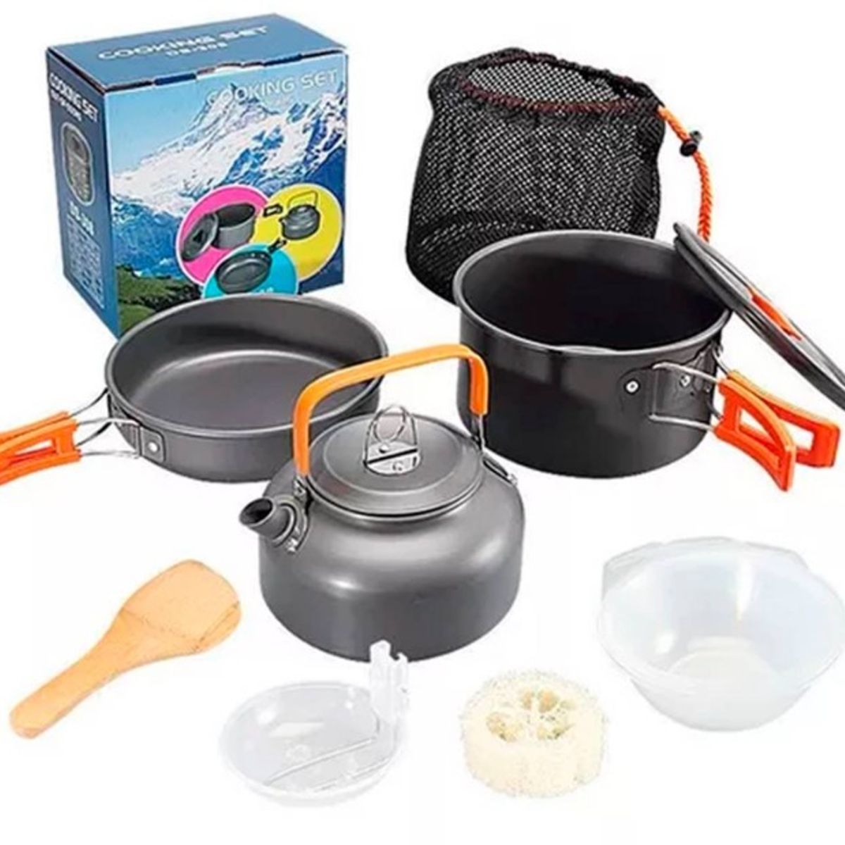 GENERICO - Set Ollas Outdoor Camping Cocinilla Utensilios Ds-308