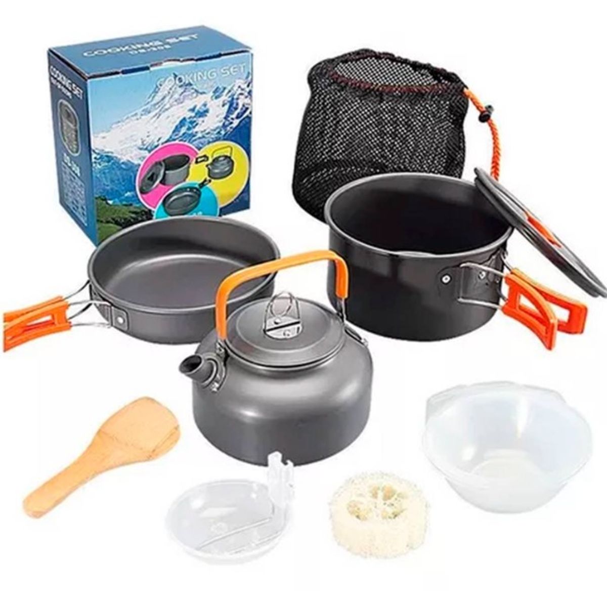 GENERICO - Set Ollas Outdoor Camping Cocinilla Utensilios Ds-308