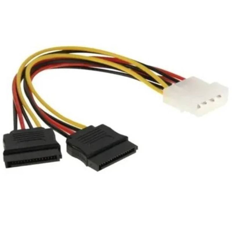 GENERICO - Cable Poder Doble Sata A Ide Molex 16 cm