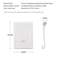 BAUL MAGICO - Soporte Celulares Escritorio y Tablet Metal Stand Blanca