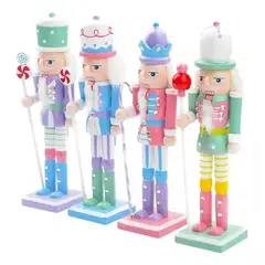 GENERICO - Pack 4 Figuras De Soldado Cascanueces Pasteles