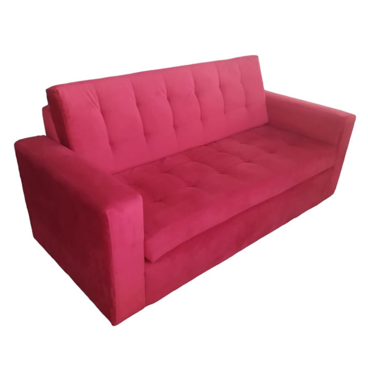 MUEBLERIA LATINA - ML SOFA FELPA 3 CUERPOS LATINA ROJO