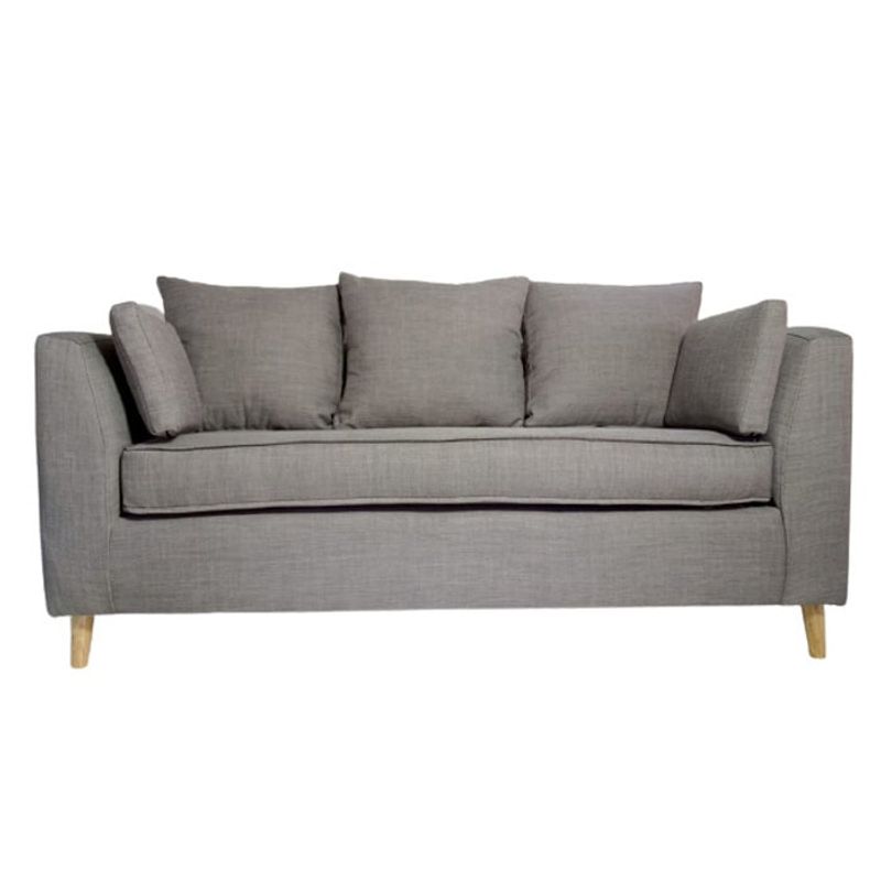 MUEBLERIA LATINA - ML SOFA LINO 3 CUERPOS ESTOCOLMO GRIS OSCURO
