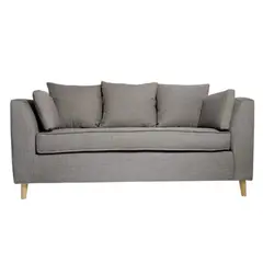 MUEBLERIA LATINA - ML SOFA LINO 3 CUERPOS ESTOCOLMO GRIS OSCURO