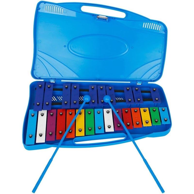 ANENG - Metalófono 25 Notas Colorido Xilófono Percusión Musical Azul
