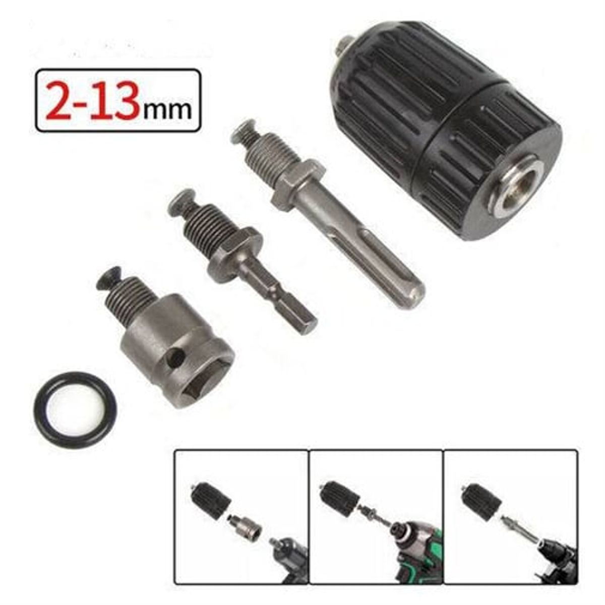 KUANGYE - Mandril 13mm Taladro Con Adaptador Sds Plus Y 12-20unf