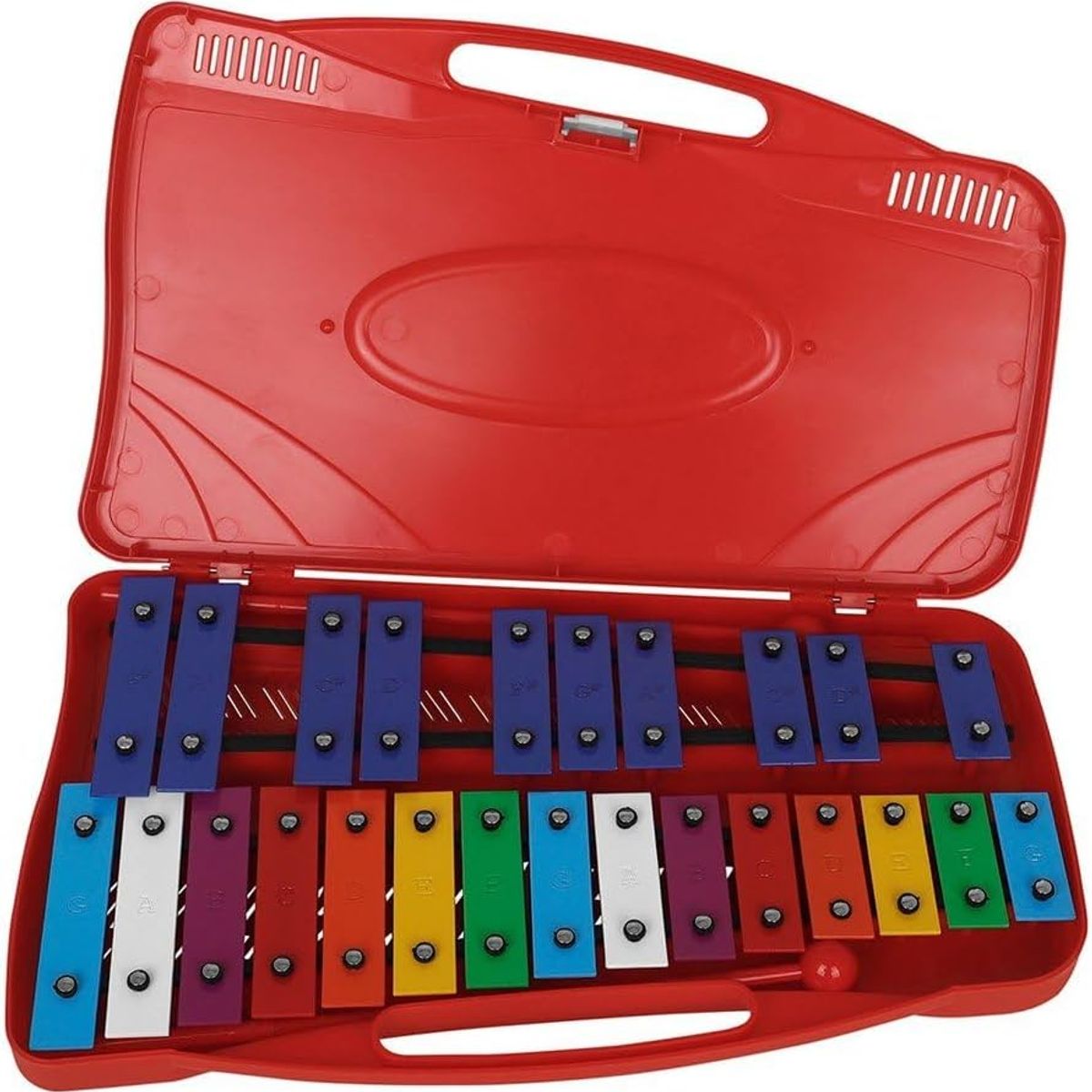 ANENG - Metalófono 25 Notas Colorido Xilófono Percusión Musical Rojo