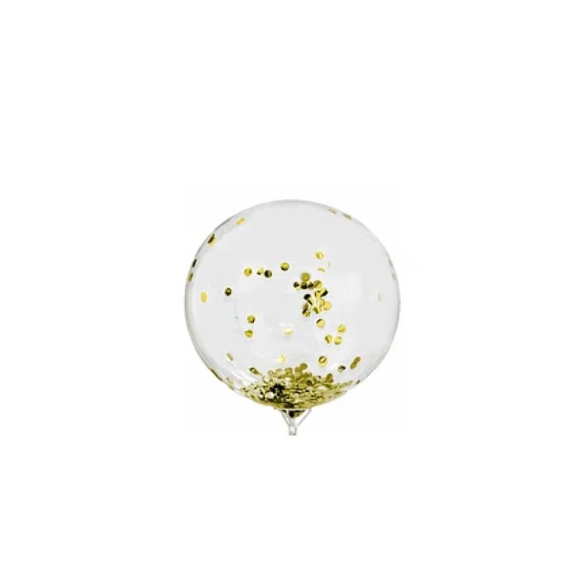 GENERICO - Globo Burbuja Confeti De Color Dorado 45cm