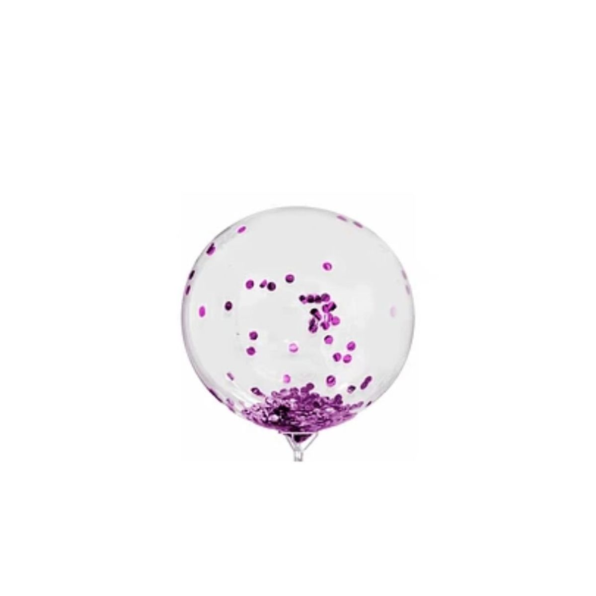 GENERICO - Globo Burbuja Confeti Redondo Color Morado 45cm