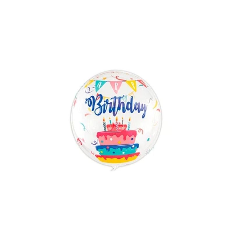 GENERICO - Globo Burbuja HappyBirthday De 80cm