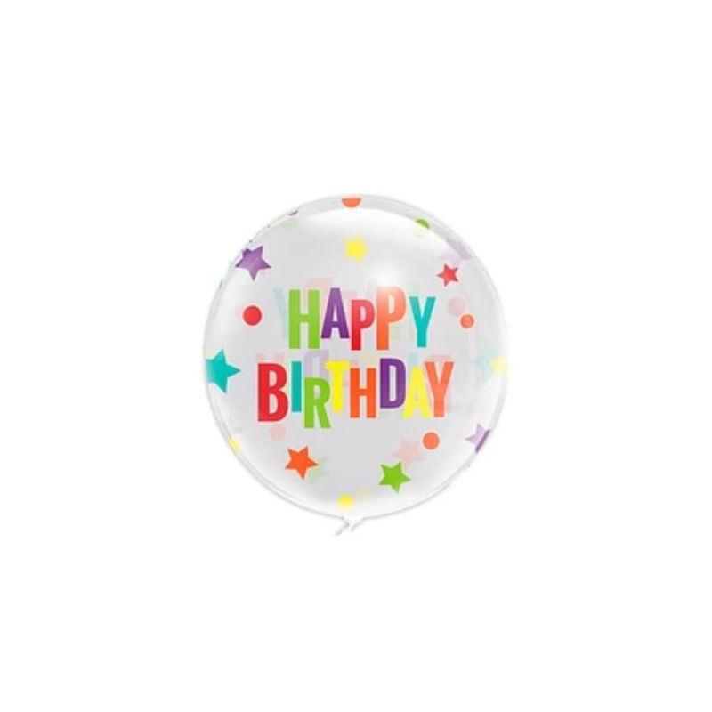 GENERICO - Globo Burbuja De HappyBirthday 80cm