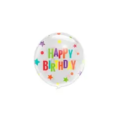 GENERICO - Globo Burbuja De HappyBirthday 80cm