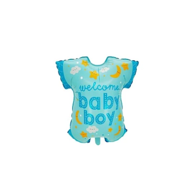 GENERICO - Globo Metalico Celeste Baby Shower 53x64cm