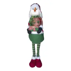 GENERICO - Muñeco De Nieve Decoración Navidad Mono Patas Largas 110 Cm